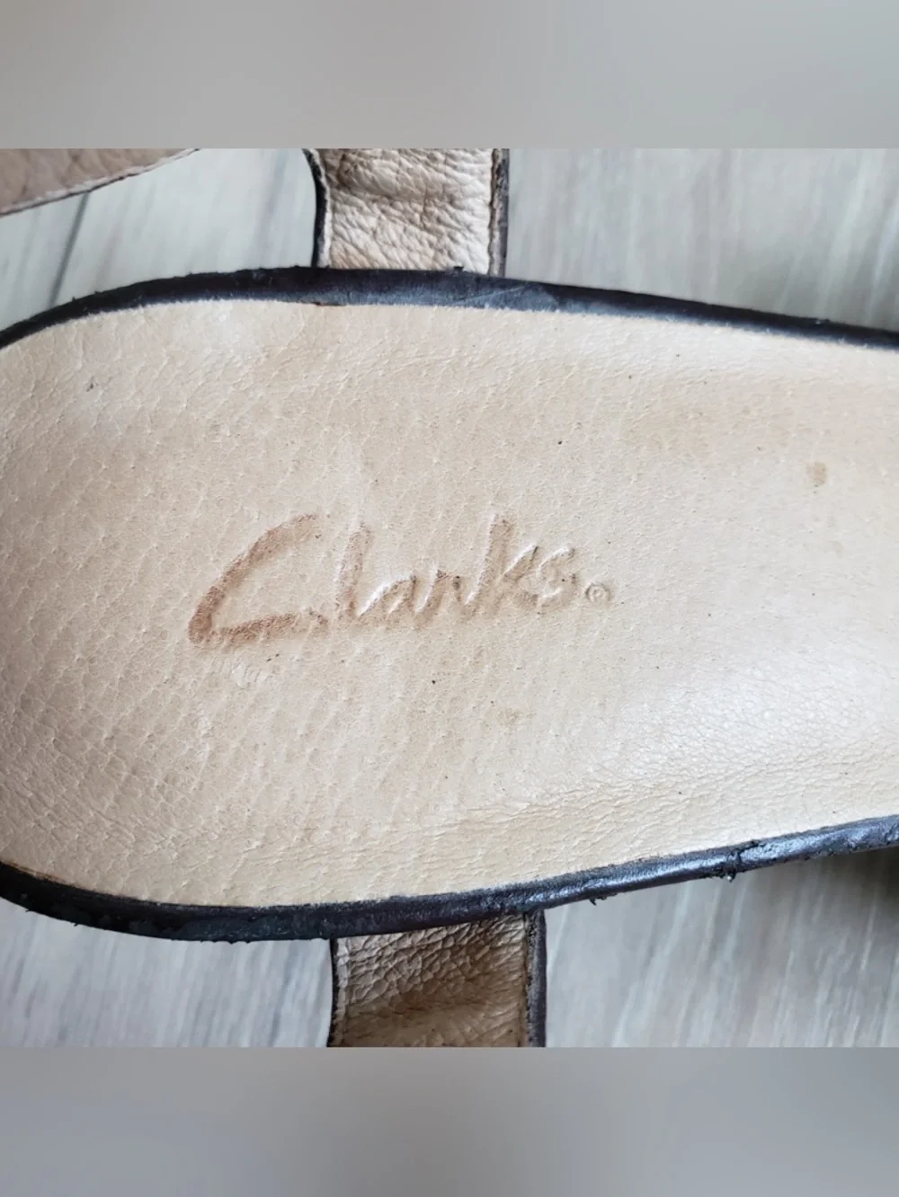 Clarks Brown Leather Block Heel Sandals with Ankle Buckle - Picture 5 of 8